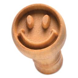 MKM Pottery Tools Medium Round Stamp - SCM-201, Smiley Face