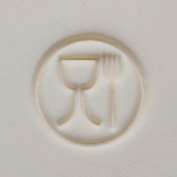 MKM Pottery Tools Medium Round Stamp - SCM-265, Food-Safe applied to clay