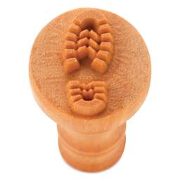 MKM Pottery Tools Medium Round Stamp - SCM-298, Right Boot Print