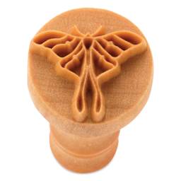 MKM Pottery Tools Medium Round Stamp - SCM-302, Luna Moth