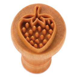 MKM Pottery Tools Medium Round Stamp - SCM-303, Strawberry