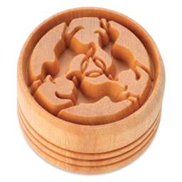 MKM Pottery Tools Large Round Stamp - SCL-174, Three Hares