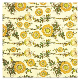 Elan Transfers Overglaze Decal Sheet - Nouveau Flowers - close-up