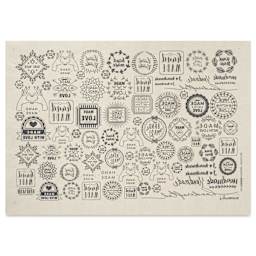 Elan Transfers Underglaze Transfer Sheet - Handmade, Black