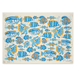 Elan Transfers Underglaze Transfer Sheet - Guppies, Assorted Colors