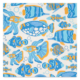 Elan Transfers Underglaze Transfer Sheet - Guppies, Assorted Colors close up