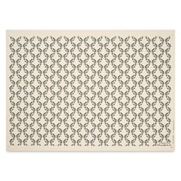 Elan Transfers Underglaze Transfer Sheet - Damask Piping, Black