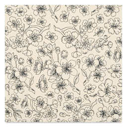 Elan Transfers Underglaze Transfer Sheet - Cherry Branches, Black close up