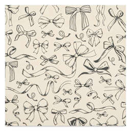 Elan Transfers Underglaze Transfer Sheet - Bows, Black close up