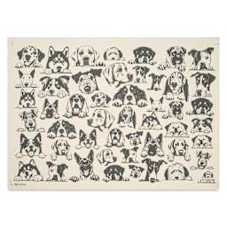 Elan Transfers Underglaze Transfer Sheet - Zany Dogs Large, Black