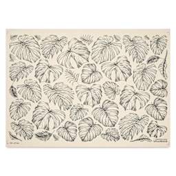 Elan Transfers Underglaze Transfer Sheet - Rainforest Leaves, Black