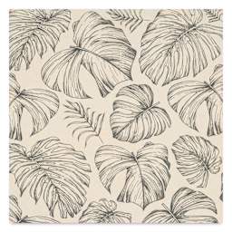 Elan Transfers Underglaze Transfer Sheet - Rainforest Leaves, Black close up