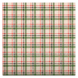 Elan Transfers Underglaze Transfer Sheet - Holiday Plaid, Assorted close up