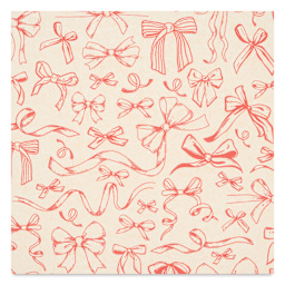 Elan Transfers Underglaze Transfer Sheet - Bows, Red close up