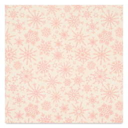 Elan Transfers Underglaze Transfer Sheet - Snowflakes, Pink close up