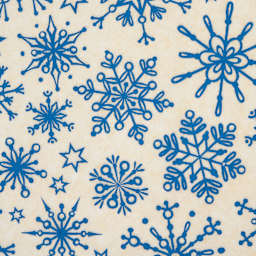 Elan Transfers Underglaze Transfer Sheet - Snowflakes, Blue close up