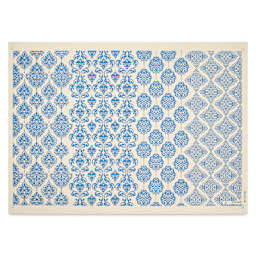 Elan Transfers Underglaze Transfer Sheet - Baroque, Blue