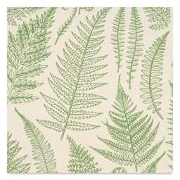 Elan Transfers Underglaze Transfer Sheet - Jungle Ferns, Green close up