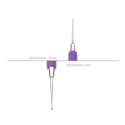 Xiem Double-End Ball Stylus Tool - 1 mm / 1.5 mm - close-up of ends with diameters