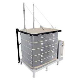 L&L Davinci Rectangular Kiln - T3445-D, Cone 10, 240V-3P, 120.0A, 45" H x 43-1/2" W x 30-1/2" D - closed lid