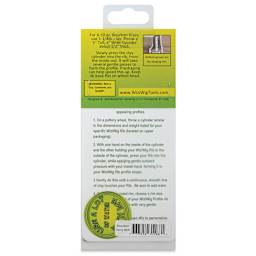 WiziWig Tools Bourbon Makin’ Terry Metal Potter’s Rib, back of packaging