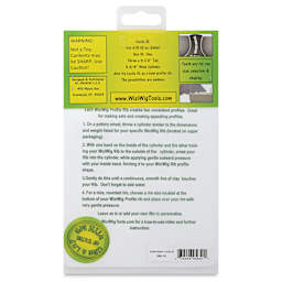 WiziWig Tools Goblet Makin’ Lucile Metal Potter’s Rib - XL, 4-1/2" x 5-1/4", back of packaging