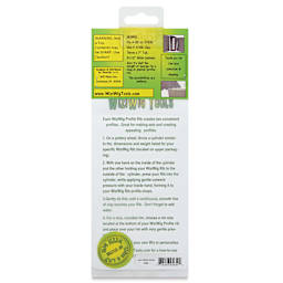 WiziWig Tools Stein Makin’ George Metal Potter’s Rib - Regular, 3" x 7", back of packaging