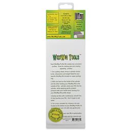 WiziWig Tools Stein Makin’ George Metal Potter’s Rib - XL, 3" x 8-3/4", back of packaging
