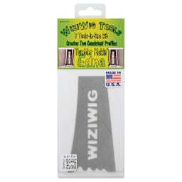 WiziWig Tools Tumbler Makin’ Edna Metal Potter’s Rib - Regular, 2-3/4" x 5-7/8", front of packaging