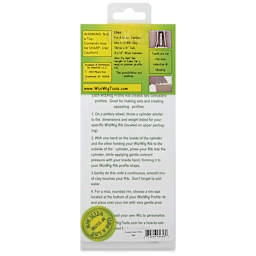WiziWig Tools Tumbler Makin’ Edna Metal Potter’s Rib - Regular, 2-3/4" x 5-7/8", back of packaging