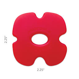 Mudtools Edgy Polymer Rib - Red, Very Soft showing dimensions