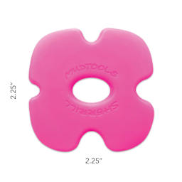 Mudtools Edgy Polymer Rib - Pink, Ultra Soft showing dimensions