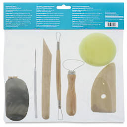 Art Alternatives Pottery Tool Kit - Set of 8 (Back of package)