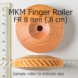 MKM Pottery Tools Finger Roller - Dots dimensions