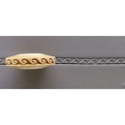 MKM Pottery Tools Finger Roller - Waves applied to clay