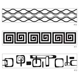 Xiem Mini Art Roller - Abstract designs from Set D Rollers shown