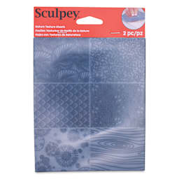 Sculpey Texture Sheets - Pkg of 2, Nature, 6-1/8" x 5" front of packaging