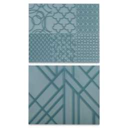 Sculpey Texture Sheets - Pkg of 2, Geometric, 6-1/8" x 5"