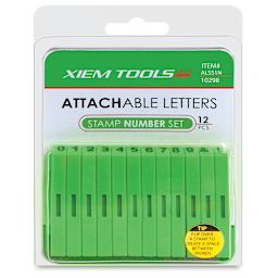 Xiem Studio Attachable Stamps - Front of package of Numbers shown
