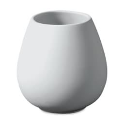 Mayco Earthenware Bisque Stemless Wine Tumbler - Front view of single unglazed tumbler