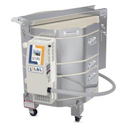 L&L Rolling Kiln Stand - 10-Sided holding up kiln (not included)