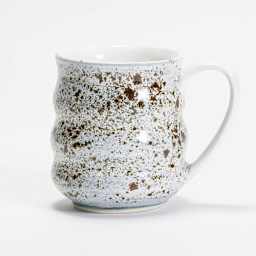 Mayco Stoneware Bisque Mugs - Wavy Mug - finished example
