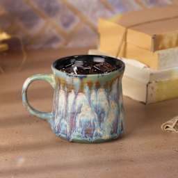 Mayco Stoneware Bisque Mugs - Joe Mug - finished example