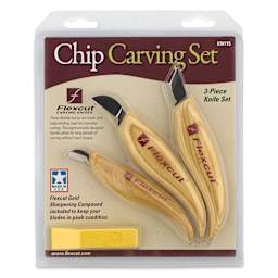 Flexcut Chip Carving Tools - Set of 3 - front of packaging