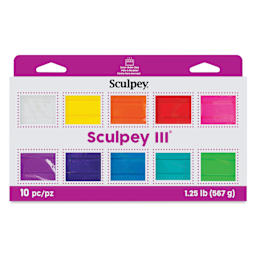 Sculpey III Set - Bright Ideas, Set of 10, 2 oz
