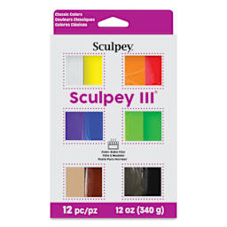 Sculpey III Set - Classics, Set of 12, 1 oz
