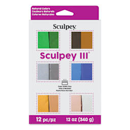 Sculpey III Set - Naturals, Set of 12, 1 oz