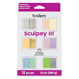 Sculpey III Set - Pearls and Pastels, Set of 12, 1 oz