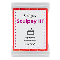 Sculpey III - 2 oz, Red Hot Red