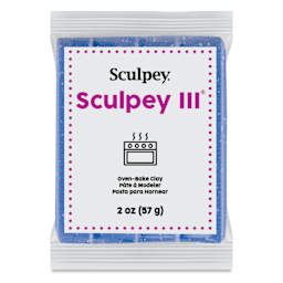 Sculpey III - Blue Glitter, 2 oz